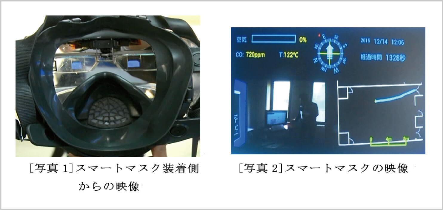 スマートマスク装着側からの映像　スマートマスクの映像